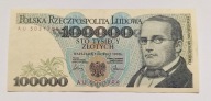 100000 ZŁOTYCH 1990 seria AU