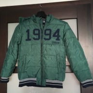 KURTKA CHŁOP COOL CLUB 134 CM BOMBERKA ZIELONA POLAR KAPTUR ODPINANY