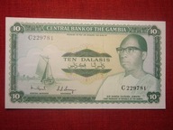 GAMBIA, 10 DALASIS, P-10a, 1987-1990, UNC- UNIKAT