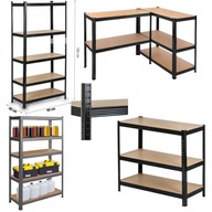 REGAŁ MAGAZYNOWY BIUROWY METALOWY 180 X 90 X 40 CM MAX 200 KG NA PÓŁKĘ