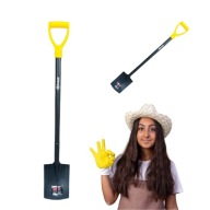 SZPADEL PROSTY OGRODOWY METALOWY ŁOPATA WĄSKI OSTRY STALOWY DUŻY DO GLEBY