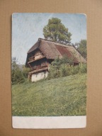 ZAGINIONY ŚWIAT STARA CHATA przedwojenna POCZTÓWKA
