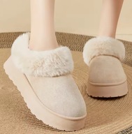 OCIEPLANE ŚNIEGOWCE DAMSKIE NA PLATFORMIE KLASYCZNE MODNE BUTY ZIMOWE