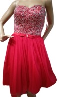 Sukienka gorsetowa na wesele,bal czerwona r. 36