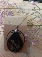 Naszyjnik z żywicy z suszonymi kwiatami Wyjątkowe prezent