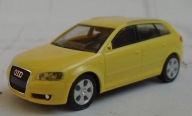 S ~*~ ORYGINALNY HERPA..AUDI A3 8PA SPORTBACK..ŻÓŁTY~*~