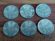 6 sztuk MONETA 2 zł JAGODY KŁOSY 1960
