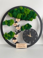 Zegar z chrobotkiem, prezent dla rodziców