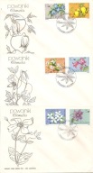 POWOJNIKI KWIATY - 3 koperty FDC -1984 rok -Fi 2758-2763