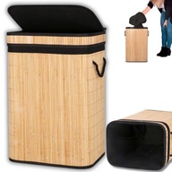 Kosz wolnostojący na pranie NETBUY 72l beżowy, czarny