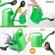 KONEWKA Z TWORZYWA SZTUCZNEGO ZIELONA 12L BEGRIS PODLEWANIE KWIATÓW ROŚLIN