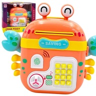 WOOPIE Elektroniczna Skarbonka Sejf Krab – Bankomat na Monety i Banknoty