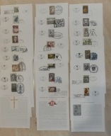 Austria 1967 rok - znaczki kasowane na kartach ETB - komplet 1276 - 1300