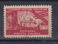 Tajna Poczta Podziemna, 55 groszy stan , uszkodzony klej