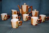 PORCELANOWY SERWIS KAWOWO HERBACIANY WZÓR KORA