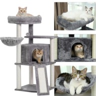 DRAPAK DLA KOTA DUZY WYSOKI LEGOWISKO 5 POZIOMOW SOLIDNY PLUSZOWY 94CM HIT