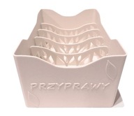 ORGANIZER POJEMNIK NA PRZYPRAWY DO SZUFLADY 25 CM PRZEGRODY PERSONALIZOWANY