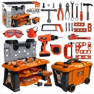 WARSZTAT MAJSTERKOWICZA NARZĘDZIA SKRZYNKA NA KÓŁKACH 2W1 65 EL. WIERTARKA