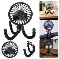 Mini Wentylator do Wózka / Fotelika – Elastyczny, Ładowany USB, 3 Prędkości