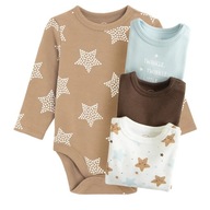 Cool Club Body dla chłopczyka z długim rękawem, Nowe, 4 szt., 68