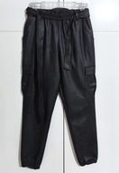 Spodnie Bojówki Z Wiązaniem Eko Skóra Marina |R. XS/S