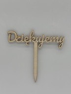 Topper dekoracyjny – Dziękujemy - drewno sklejka 3 mm