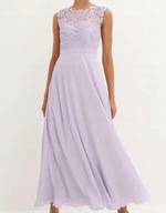 Okazja !_NOWA 289zł WIECZOROWA sukienka_bogata GIPIURA_na halce_WESELE_r.44