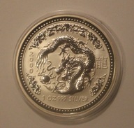 ROK SMOKA - 1 $ DOLAR 2000 AUSTRALIA, 1 OZ 999, LUNAR I 1 - 1 UNCJA 999