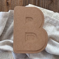 Zestaw baza kraft litera B + 3 wzorniki – handmade – baza do kartki
