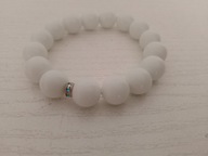 Bransoletka biała z cyrkonią