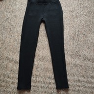 Leginsy damskie czarne bawełniane z dodatkiem elastanu r.L