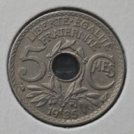 *FRANCJA [0130]*5 centymów 5 CMES 1935 Trzecia Republika Czapka frygijska