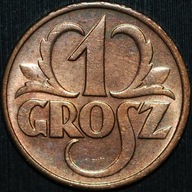 1 grosz 1939 - menniczy egzemplarz z rolki