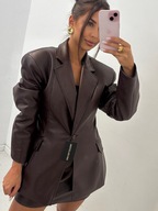 Edan marynarka czekoladowa skórkowa M