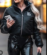 Kurtka damska brandenburg bomberka M czarna