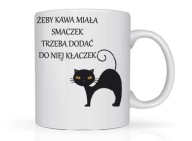 KOT- Kubek z nadrukiem na prezent na urodziny zabawny KAWA