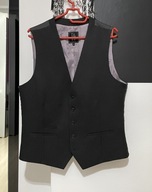 T Kamizelka Taylor&Wright ciemny brąz subtelne paski pion 3 kieszenie M