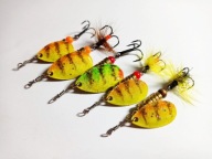 Błystki obrotowe na pstrąga i klenia Ubik obrotówki w pudełku 2/5g