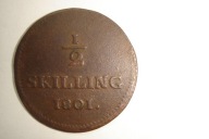 Szwecja - 1/2 skilling 1801 - Gustaw IV Adolf