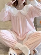 piżama damska koszula nocna vintage kołnierzyk heart coquette anime róż