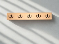 Wieszak ścienny na ubrania kurtki do przedpokoju drewniany jodła 60 cm