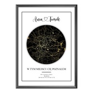 MAPA GWIAZD PARSONALIZOWANY PREZENT NA WAALENTYNKI KREATYWNY PREZENT OBRAZ