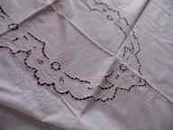 DUŻY BAWEŁNIANY HAFT MASZYNOWY + PAJĄCZKI - 125 cm x 155 cm