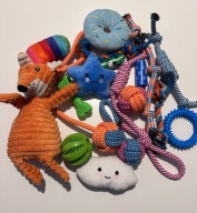 Zestaw zabawek dla psa Gryzaki Szarpaki worki wyprawka 18szt