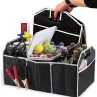 ORGANIZER BAGAŻNIKA DO AUTA SKŁADANY 3 PRZEGRODY 54x32 CM OPARCIE