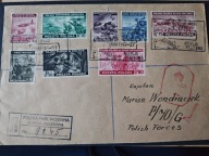 List poczty polowej - 1943, rząd na emigracji, znaczki Fi 338 I-O