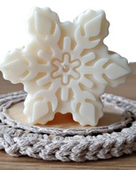 Świeczki sojowe śnieżynka, świeczki świąteczne gwiazdka upominek, prezent