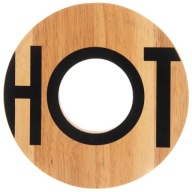Podkładka "HOT" Ø20 cm podstawka z drewna kauczukowego - Maku Kitchen Life