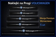 5 Szt Karbonowe naklejki Ochronne na progi VOLKSWAGEN Golf Tiguan TRoc Polo