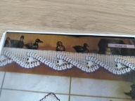 Wąski bieżnik serwetka firanka koronkowa szydełkowe rękodzieło 1cm-1zł